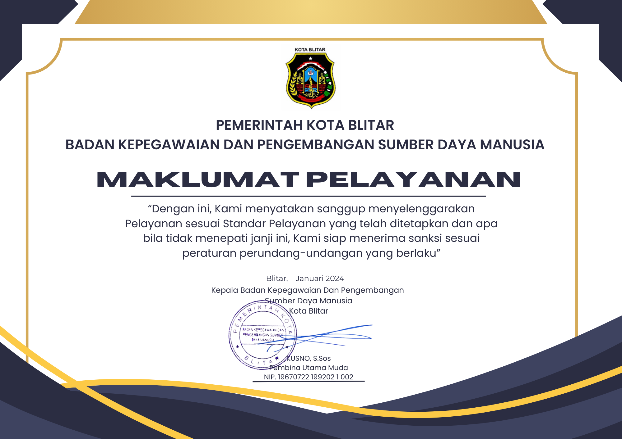 Maklumat Pelayanan